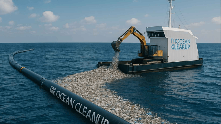 Dutch Engineers Built a Giant Ocean Vacuum to Clean Plastic