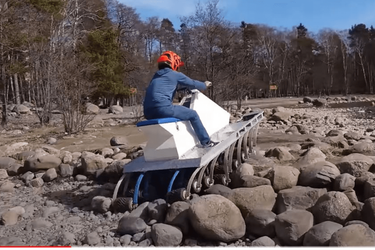 Centipede-inspired 18 wheel vehicle can handle rough and obstacle-laden terrain effectively