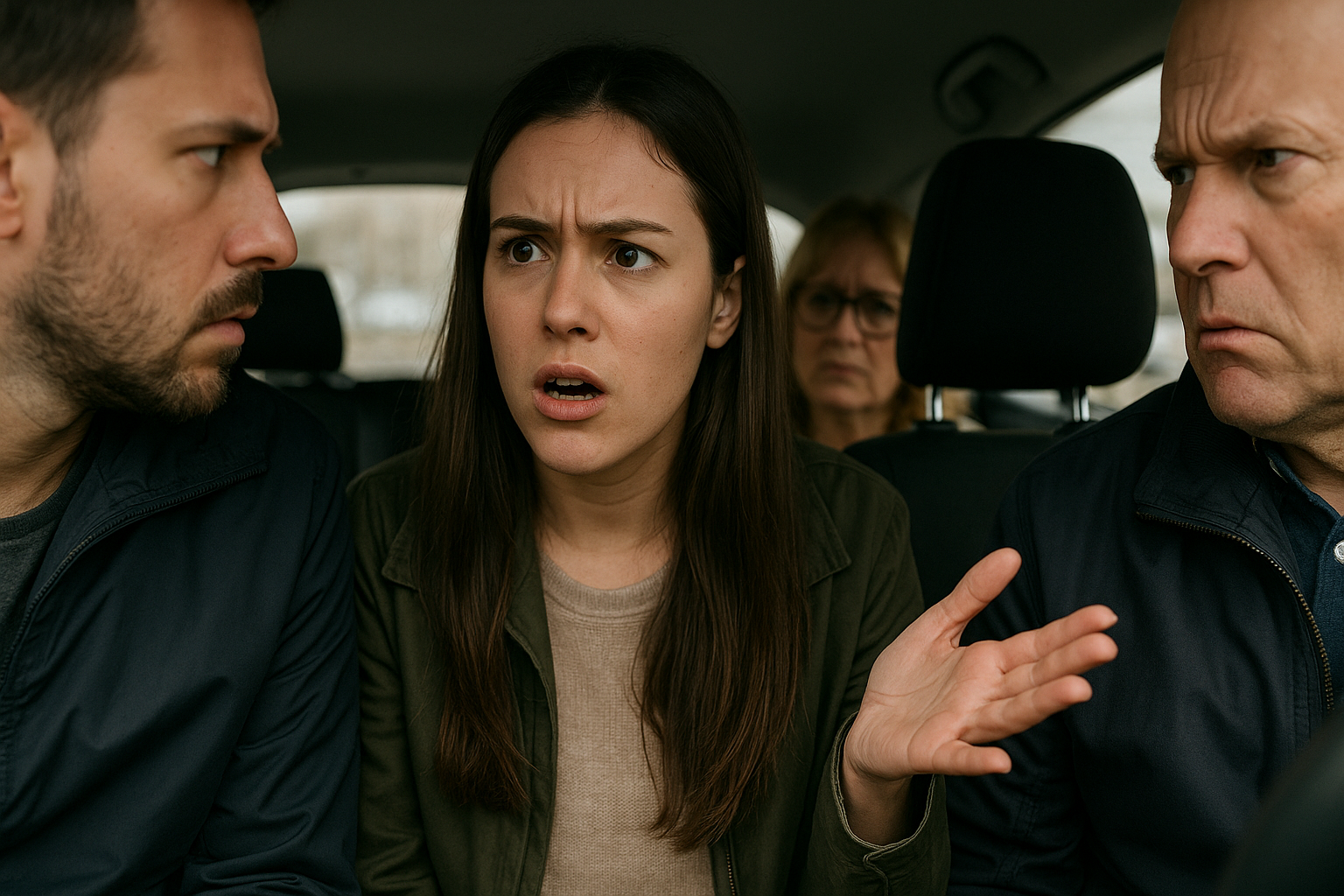 Young mother upset in car after in-laws mocked her parents for crying.