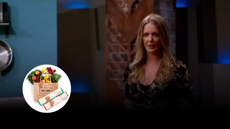 Peita Pini pitching The Swag eco bags on Shark Tank Australia