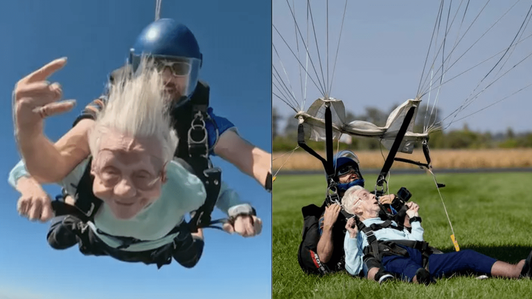 104-year-old woman breaks world record for oldest person to skydive