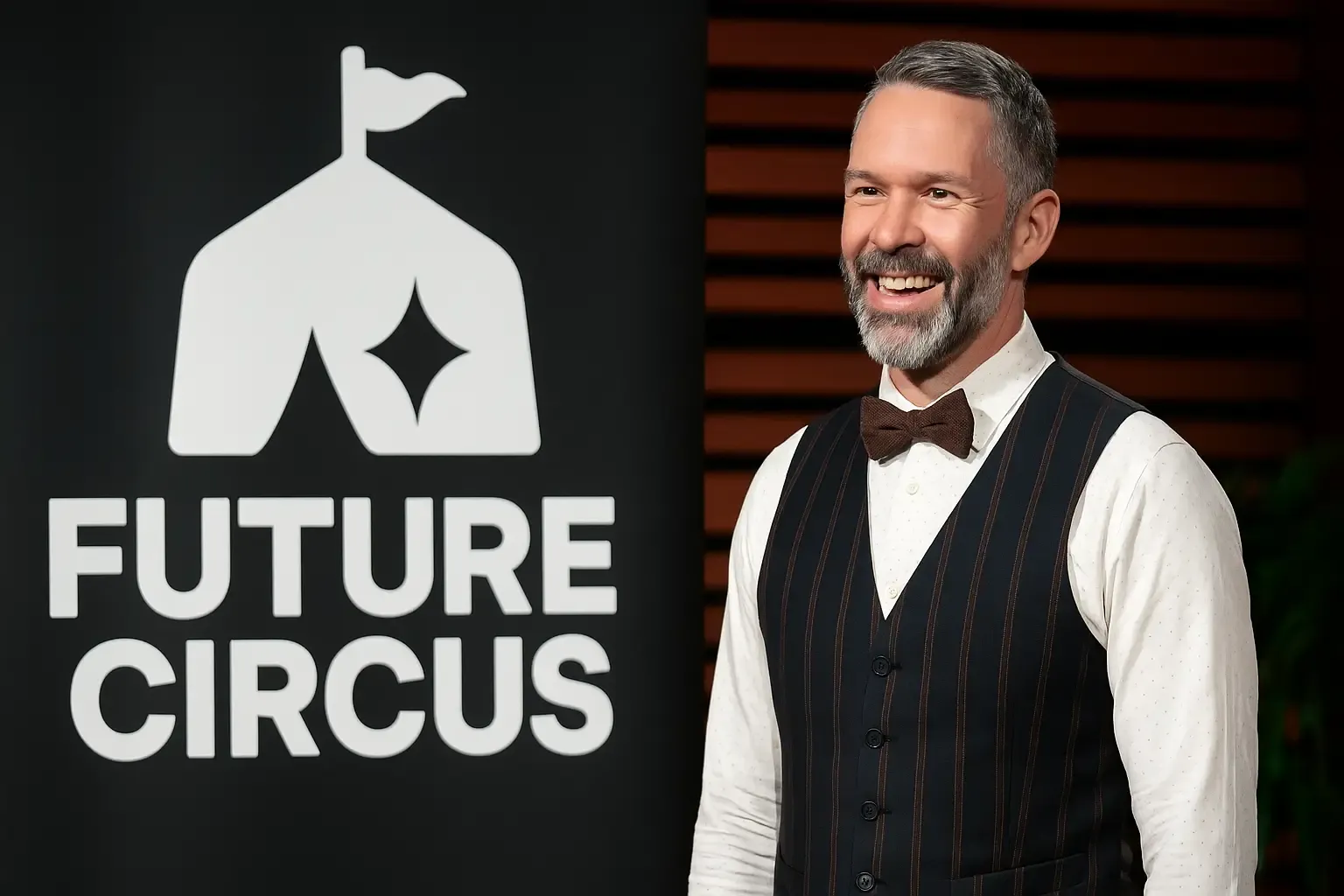 Founder of Future Circus on Shark Tank presenting mixed-reality gaming concept