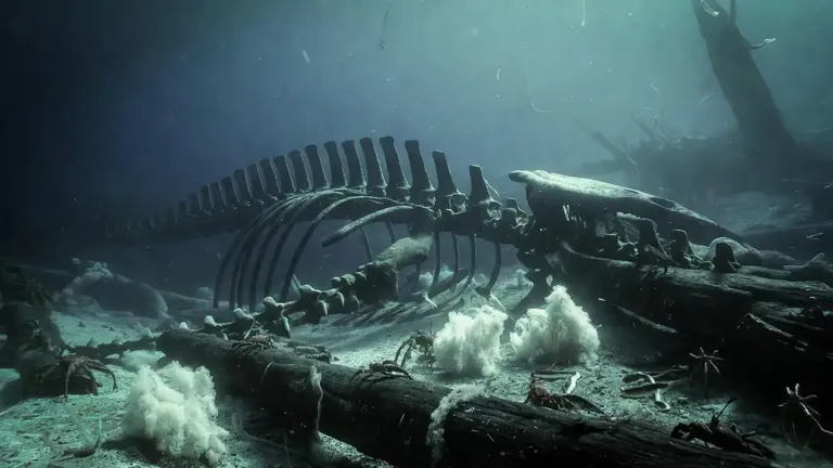 Scientists Watch Deep-Sea Giants Grow on Whale Bones and Wood in Low-Oxygen Canyon