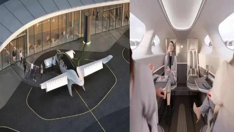 This aircraft features electric vertical take-off and landing perfect for short trips
