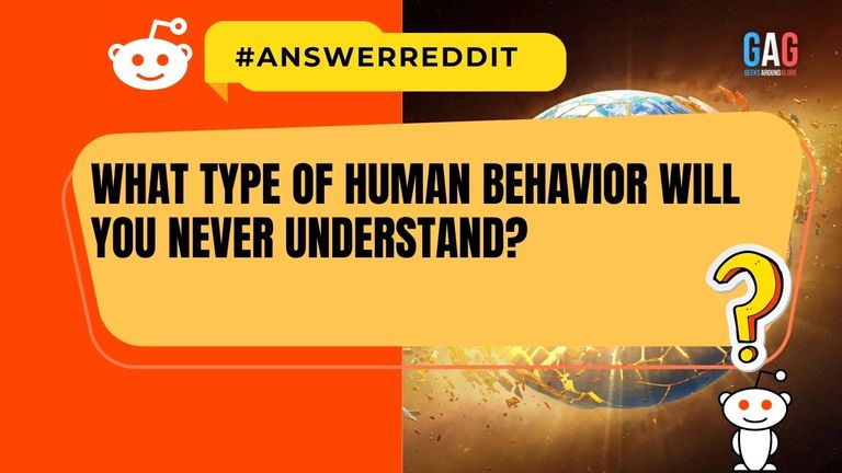 What type of human behavior will you never understand
