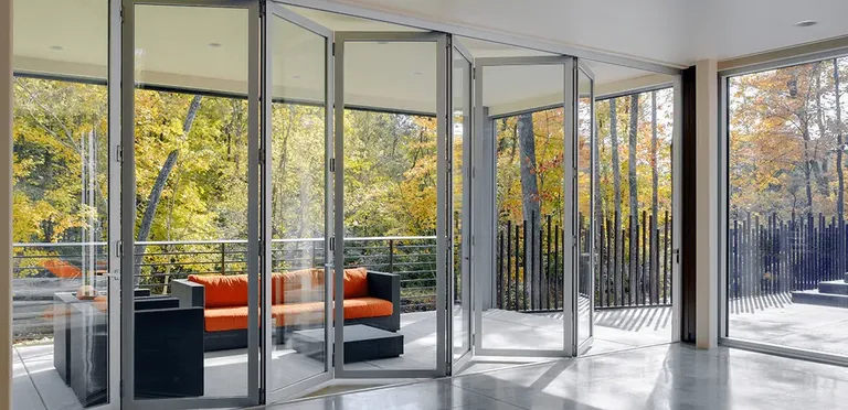 aluminum thermally controlled folding doors